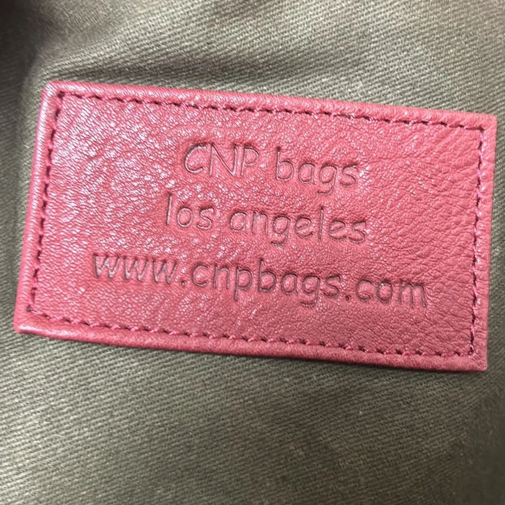 CNP Cut N Paste Genuine Leather Red Book bag Backpack